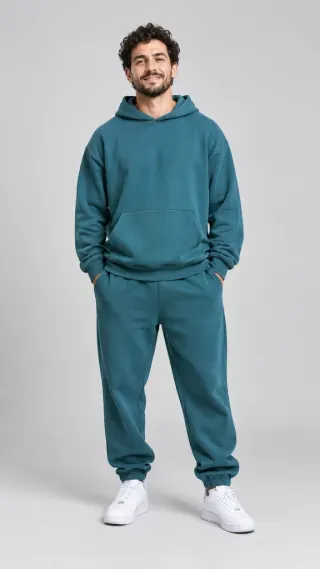 Input 1: fictional adult in a teal tracksuit, assigned to the opening dance